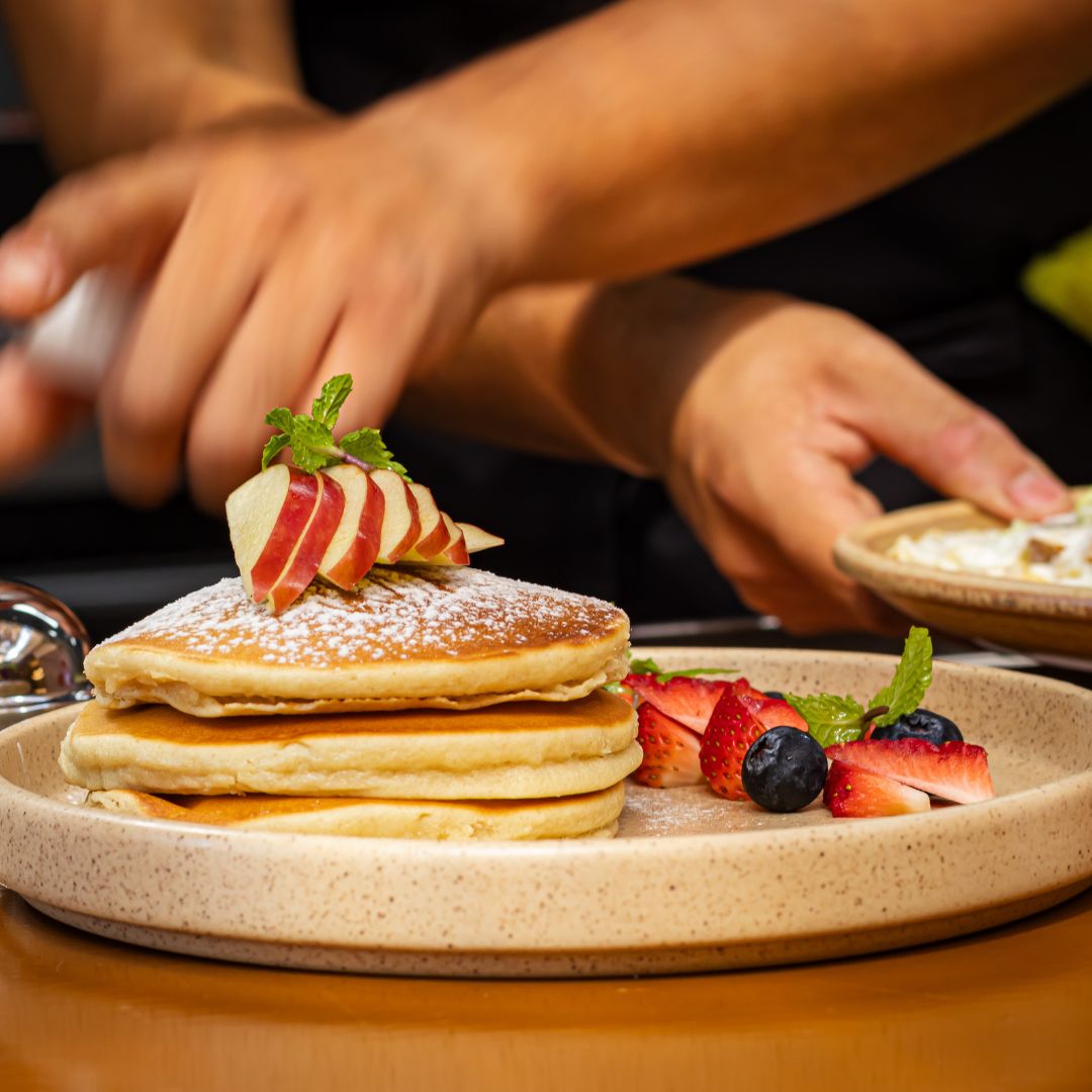 Pancakes con fresas La Rúa