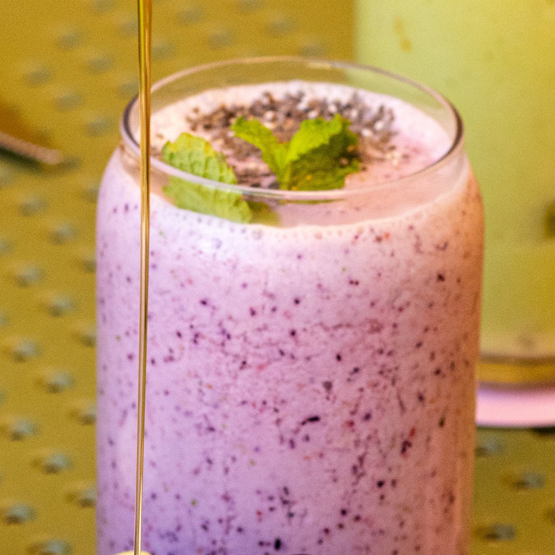 Smoothie Aura con miel de La Rúa Café, Valladolid